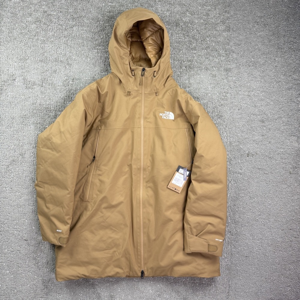The North Face Range Down Parka Mens XXL Utility Brown 600 Fill DryVent NWT